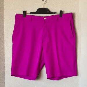 Walter Hagen Golf Shorts Mens 40 Magenta Pink Purple Flat Front Performance